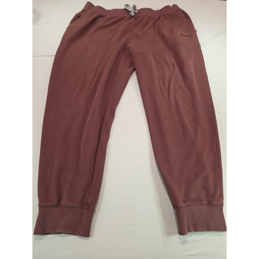 Savage X Fenty Mens 2X Mahogany Brown French Terry Joggers Sweatpants Logo 1250